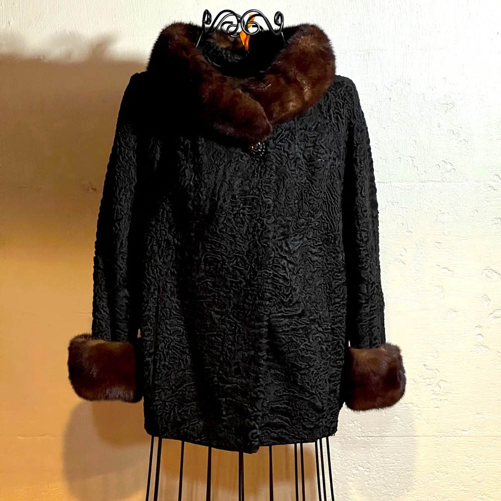Lamb and mink coat.